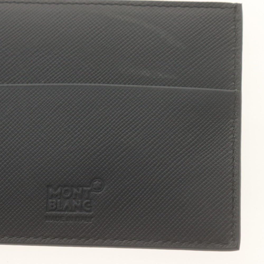 ■ Montblanc Card Holder Name Card Holder Pass Case Leather Dark Navy With Accessories Unused
