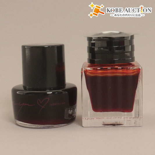 ■ Montblanc Ink Bottle Set of 2 Love Letter Rose Scent Lucky Orange for Fountain Pen 30ml With Box Unused