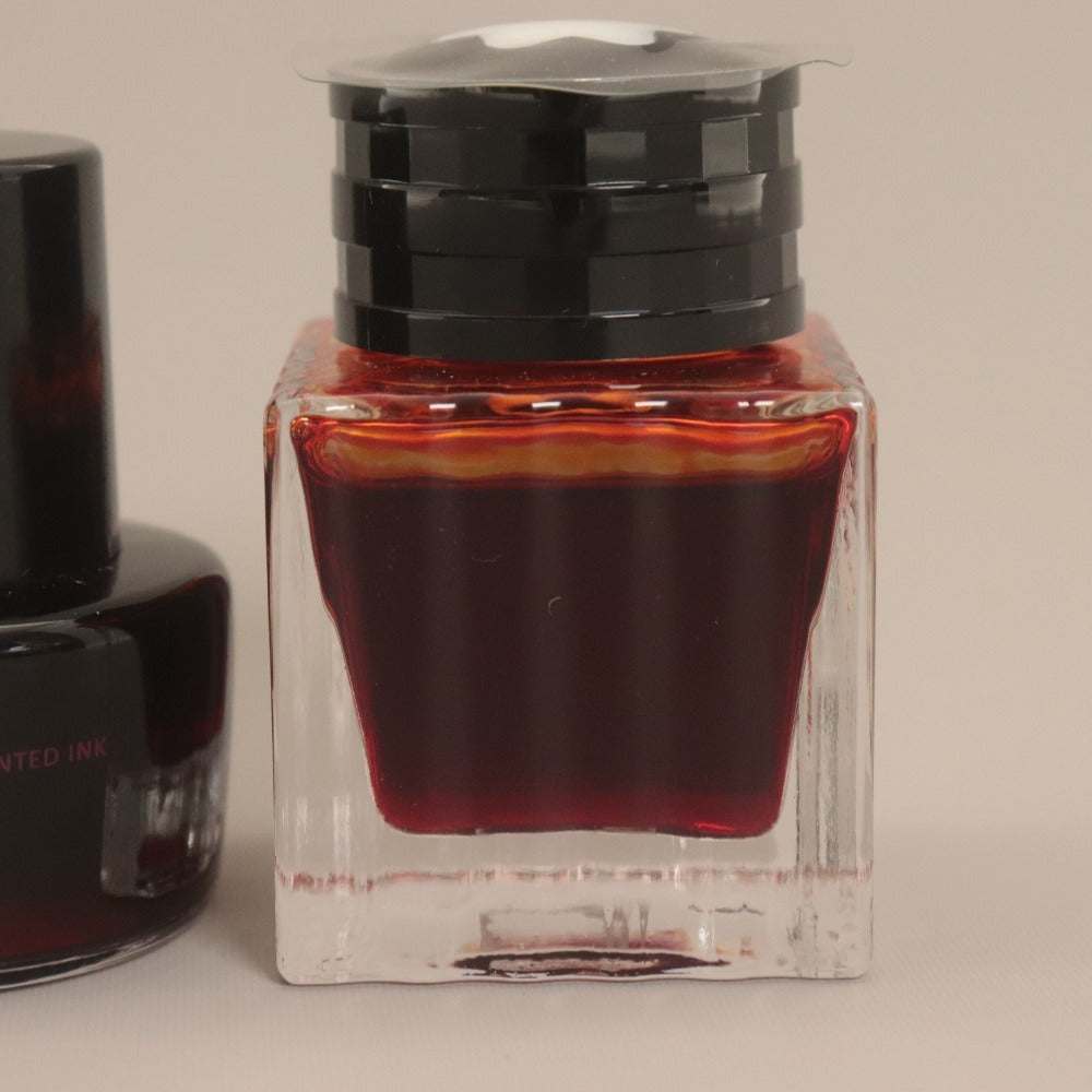 ■ モンブラン MONTBLANC インク ボトル 2点セット まとめ売り ラブレター ローズの香り ラッキーオレンジ 万年筆用 30ml 箱付き 未使用