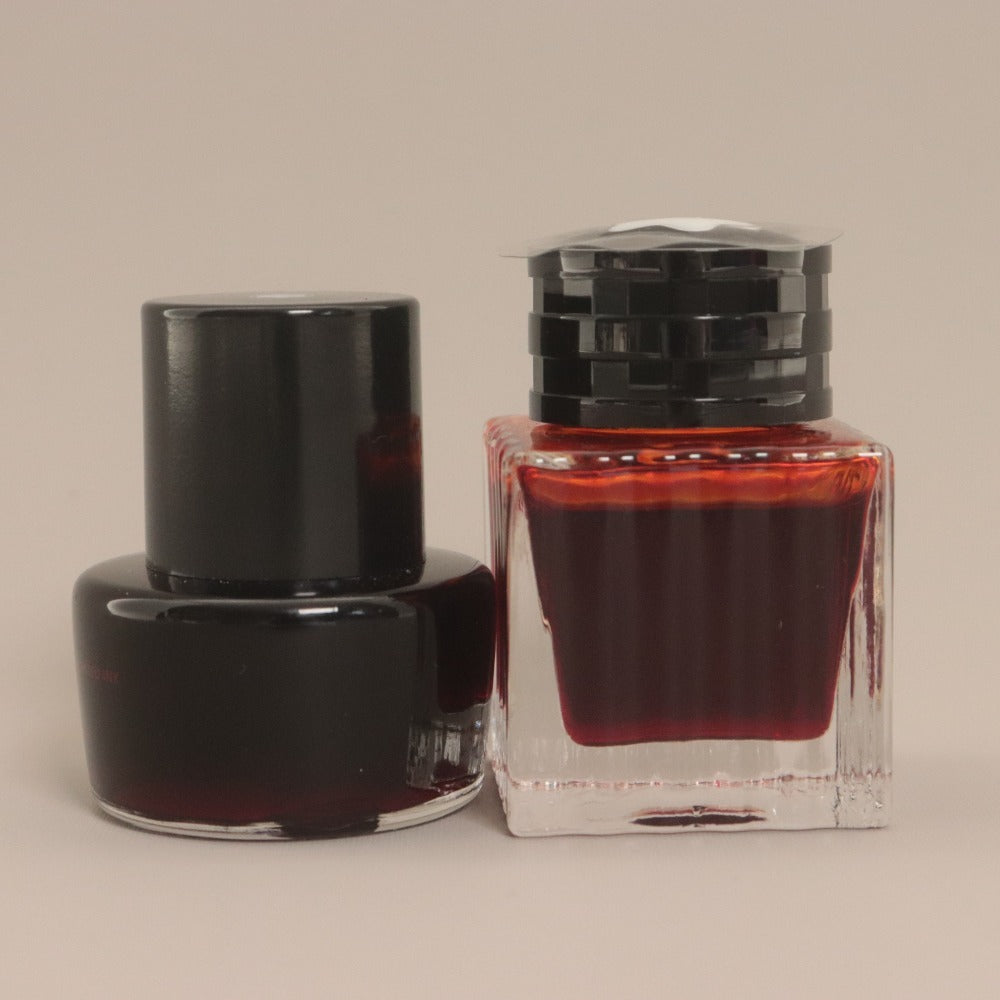 ■ モンブラン MONTBLANC インク ボトル 2点セット まとめ売り ラブレター ローズの香り ラッキーオレンジ 万年筆用 30ml 箱付き 未使用