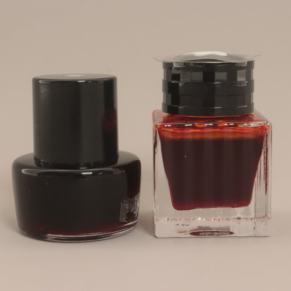 ■ モンブラン MONTBLANC インク ボトル 2点セット まとめ売り ラブレター ローズの香り ラッキーオレンジ 万年筆用 30ml 箱付き 未使用
