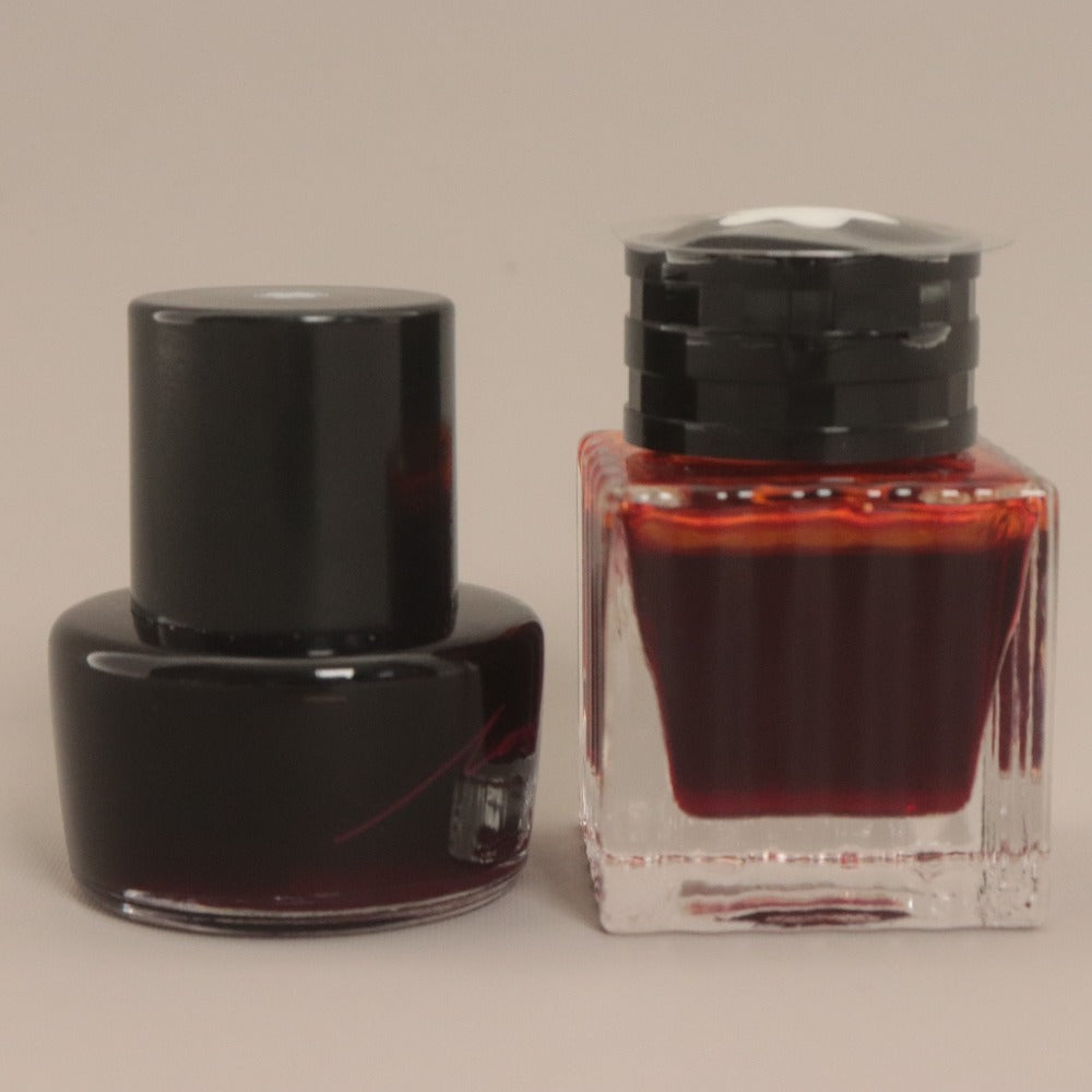 ■ モンブラン MONTBLANC インク ボトル 2点セット まとめ売り ラブレター ローズの香り ラッキーオレンジ 万年筆用 30ml 箱付き 未使用