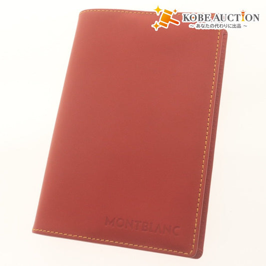 ■ MONTBLANC Notebook Cover Planner Cover Memo Pad A6 Case Leather Orange With Box Unused