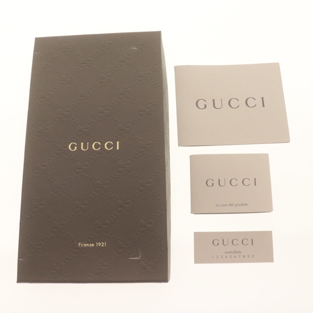 ■ GUCCI Name Tag Novelty Not for Sale Horse Gold Leather Orange Brownish Box Included Unused Unopened