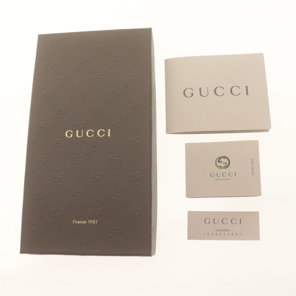 ■ GUCCI Name Tag Novelty Not For Sale Horse Gold Leather Orange Brownish Box Unused Unopened
