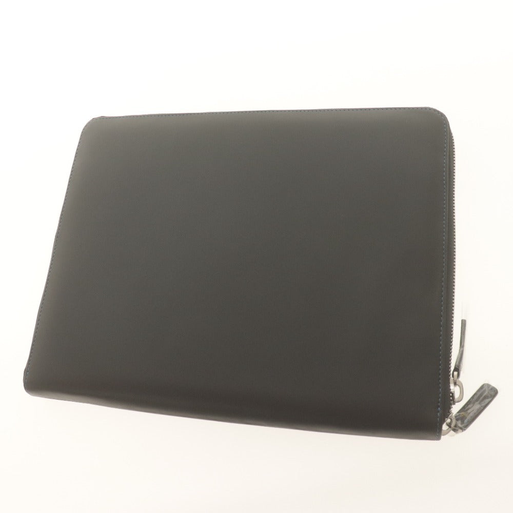 ■ OFFICINE PANERAI Document Case iPad Case Clutch Leather A4 Novelty Black with Box Unused