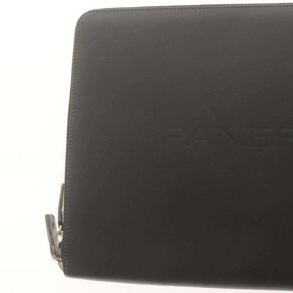 ■ OFFICINE PANERAI Document Case iPad Case Clutch Leather A4 Novelty Black with Box Unused