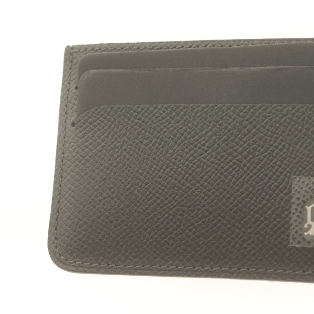 ■ Dunhill Card Case Pass Case Bourdon Business Card Holder Calf Leather Dark Gray Sumikuro-kei With Box Unused