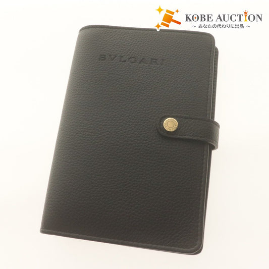 ■ ブルガリ BVLGARI 手帳カバー フラグメント ケース パスポート トラベル ビジネス メンズ ブラック 未使用 付属品付き