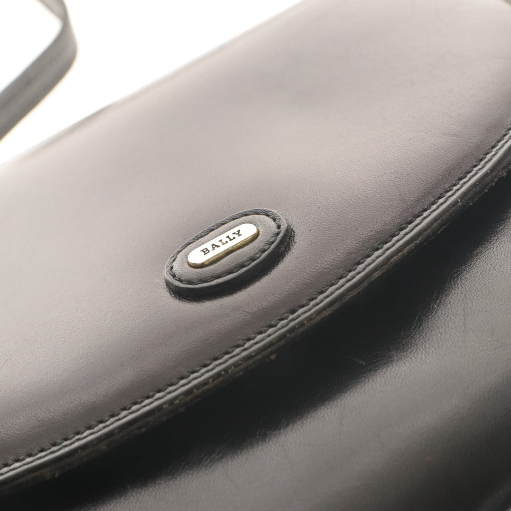 ■ BALLY バリー ショルダーバッグ 鞄 ファスナーポケット マグネット ロゴ金具 レディース ブラック