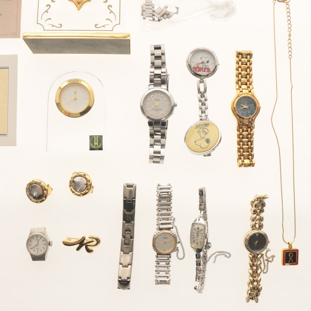 ■ 腕時計 ネックレス ブレスレット 15点セット まとめ売り セイコー マリオアレッシー ファイテン RADO 等
