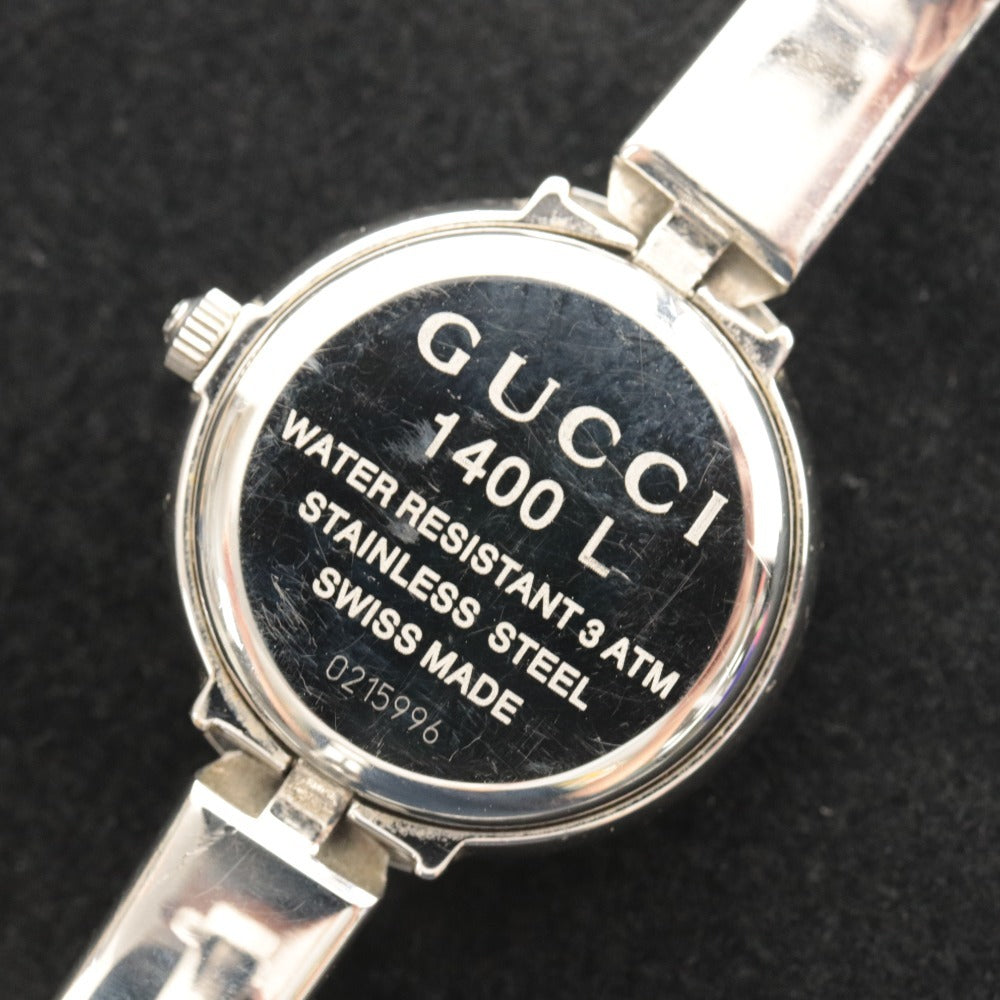 ■ GUCCI グッチ 腕時計 バングルウォッチ 1400 L レディース シルバー 文字盤 シルバー系