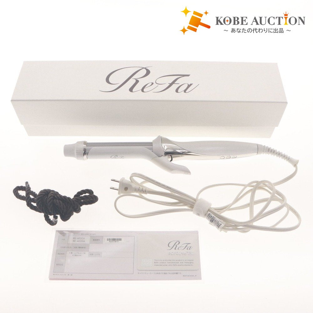 ■ リファ ReFa ビューテック カールアイロン RE-AG00A コテ 26mm ホワイト系 通電確認済み 付属品付き