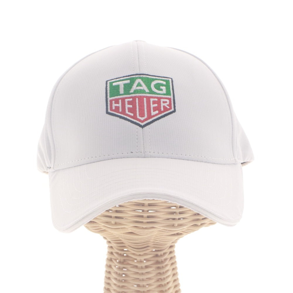 ■ タグホイヤー TAG HEUER キャップ 帽子 クラシックロゴ 刺繍 ノベルティ レディース メンズ フリー ホワイト系