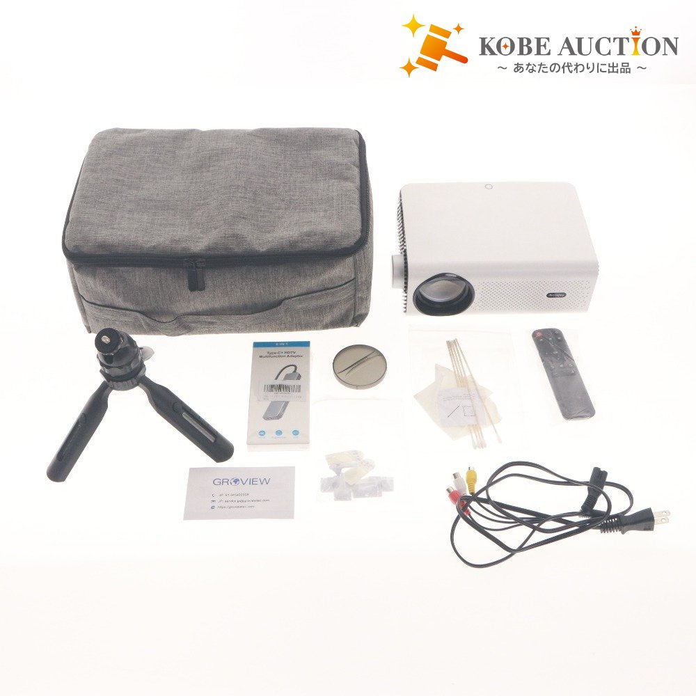 ■ Acrojoy プロジェクター YG461 Truvity 660WB 1920×1080 フルHD 5G Wi-Fi Bluetooth ホーム ケース,三脚,USB-Cハブ付き 動作品