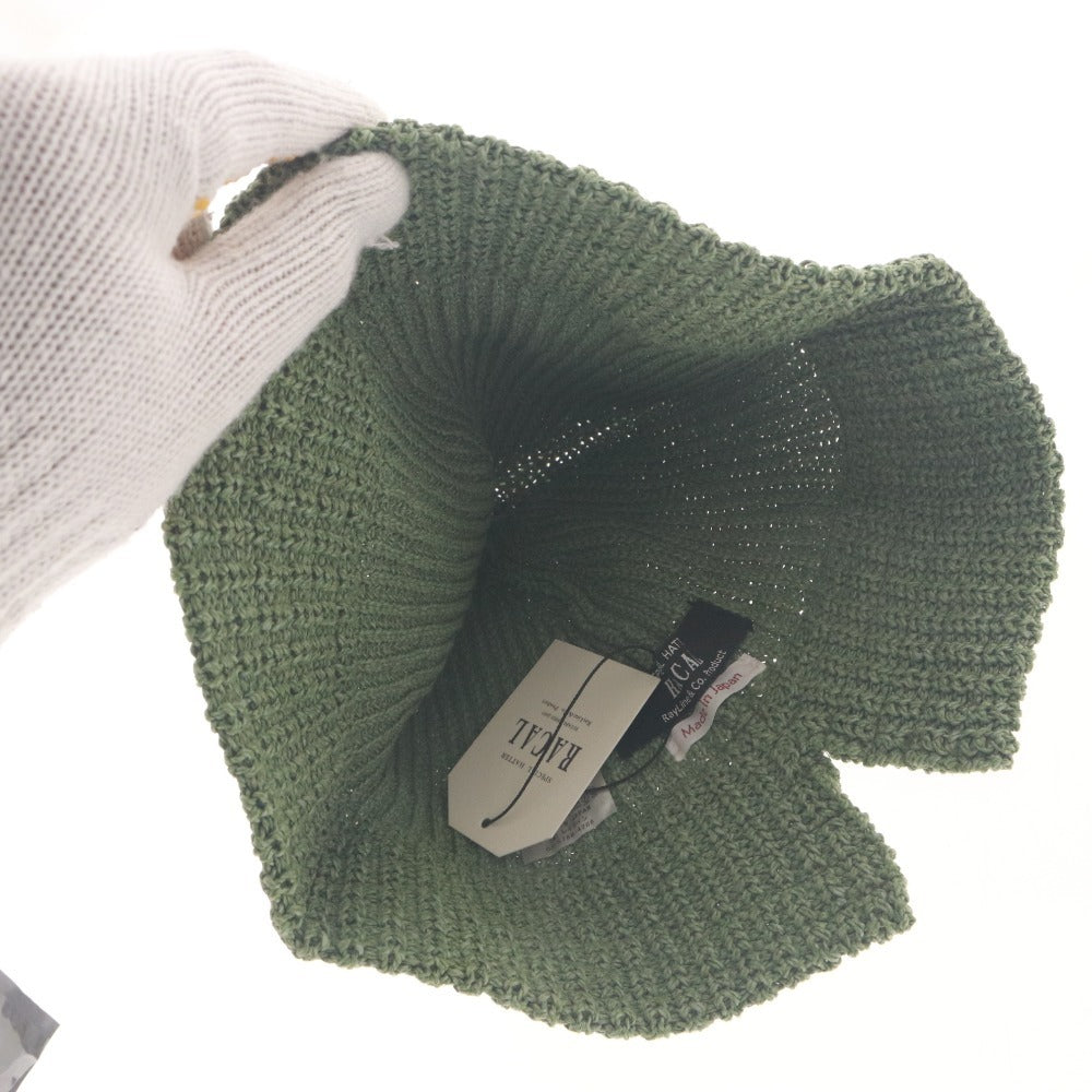 ■ racal ラカル バケットハット 帽子 RL-22-1222 日本製 メンズ レディース F (フリーサイズ) グリーン タグ付き 未使用
