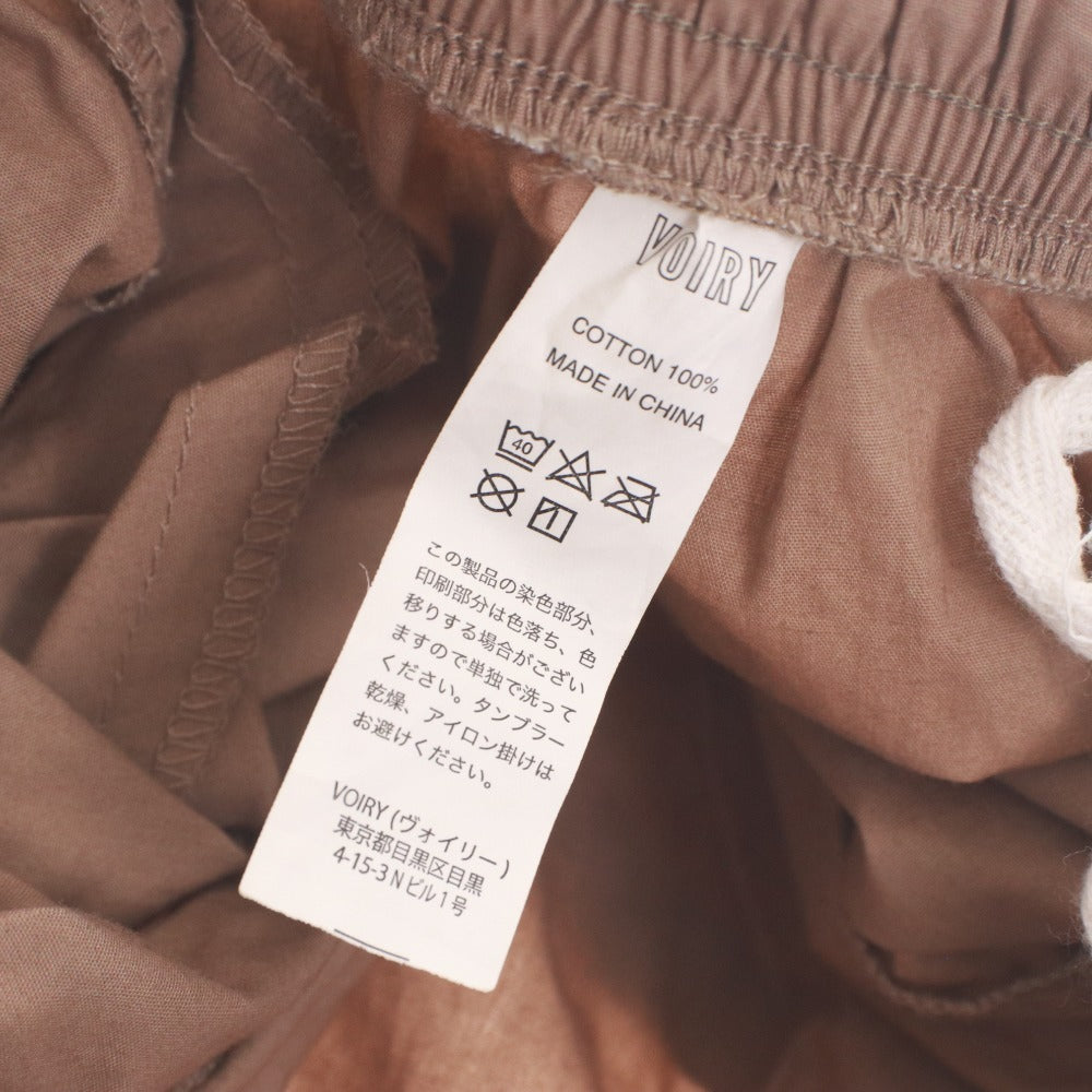 ■ VOIRY x pimpstick コラボモデル イージーパンツ ボトムス 紐 無地 コットン メンズ 実寸M~L相当 ベージュ系
