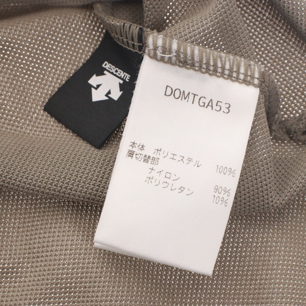 ■ DESCENDANT ディセンダント 半袖 Tシャツ カットソー トップス ロゴ刺繍 胸ポケット メンズ L カーキグレー