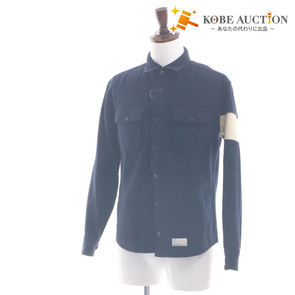 ■ visvim ビズビム CPO シャツジャケット 長袖 トップス アウター AHAB SHIRT アームライン 襟 ボタン 日本製 メンズ M ダークネイビー