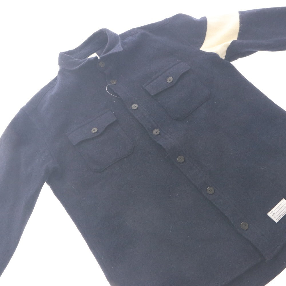 ■ visvim ビズビム CPO シャツジャケット 長袖 トップス アウター AHAB SHIRT アームライン 襟 ボタン 日本製 メンズ M ダークネイビー