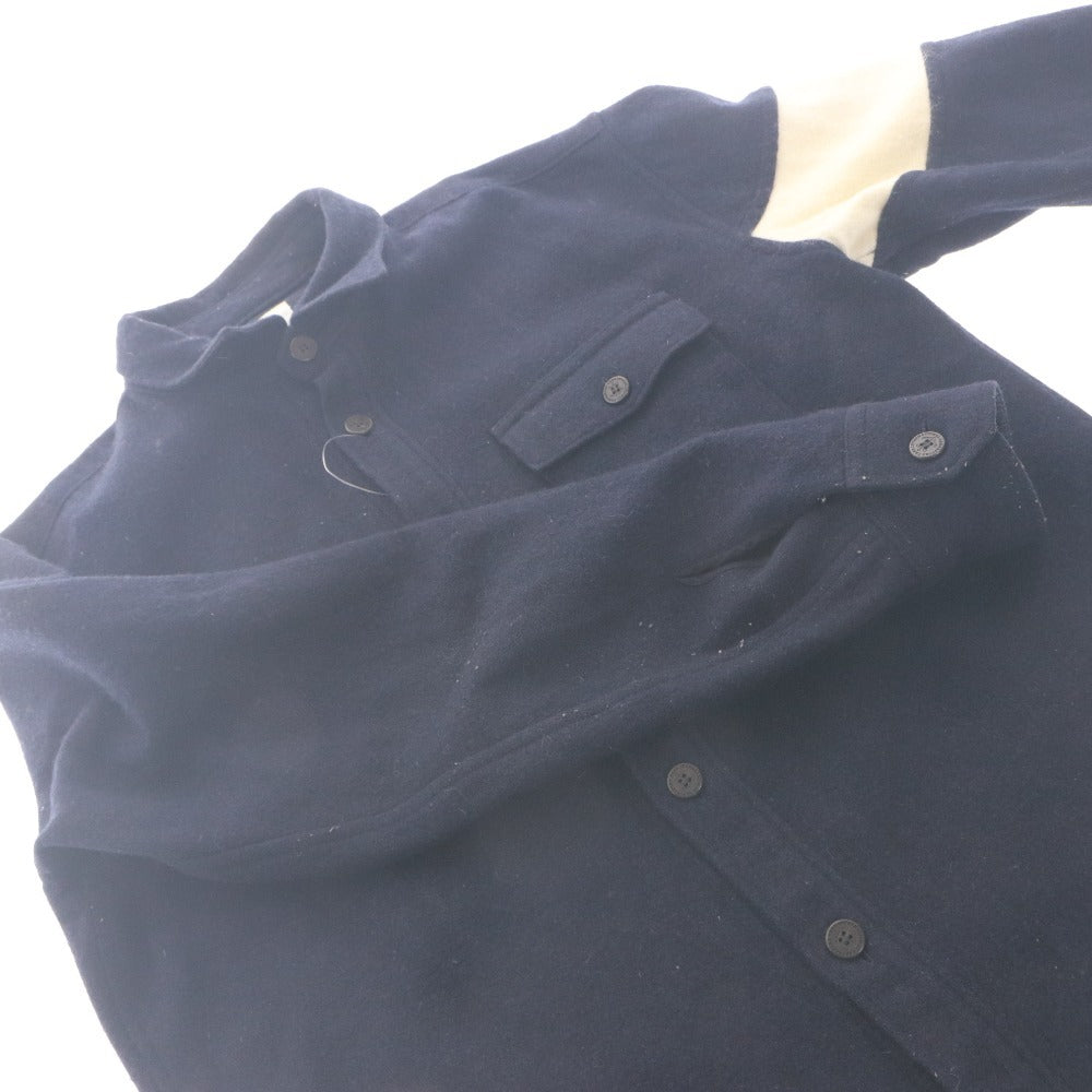 ■ visvim ビズビム CPO シャツジャケット 長袖 トップス アウター AHAB SHIRT アームライン 襟 ボタン 日本製 メンズ M ダークネイビー