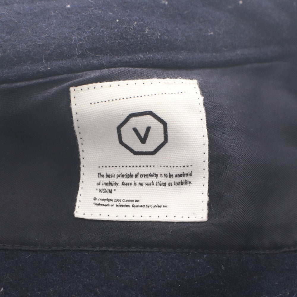 ■ visvim ビズビム CPO シャツジャケット 長袖 トップス アウター AHAB SHIRT アームライン 襟 ボタン 日本製 メンズ M ダークネイビー
