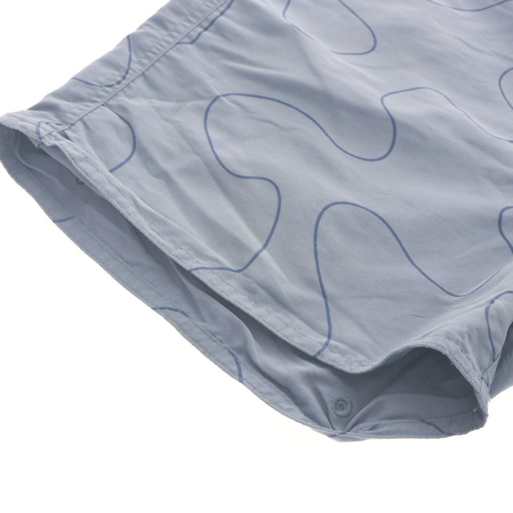 ■ SATURDAYS SURF NYC ショートパンツ ハーフ ショーツ ボトムス 総柄 紐締め ナイロン メンズ 30 (S～M) ネイビーブルー系