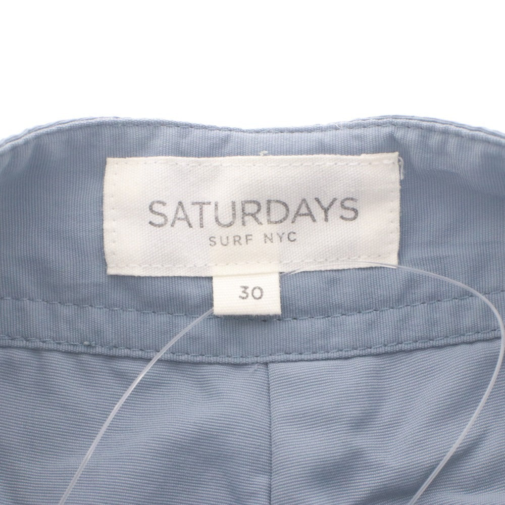 ■ SATURDAYS SURF NYC ショートパンツ ハーフ ショーツ ボトムス 総柄 紐締め ナイロン メンズ 30 (S～M) ネイビーブルー系