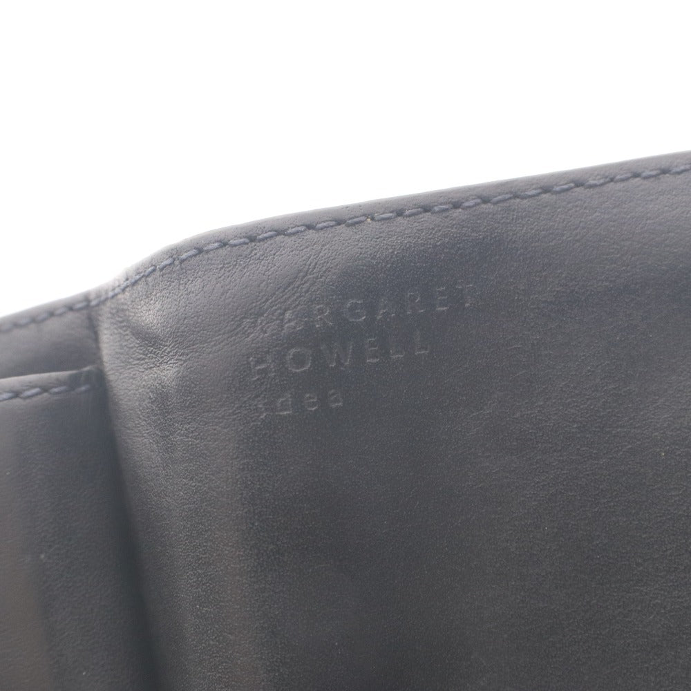 ■ MARGARET HOWELL idea 二つ折り財布 ウォレット ロゴ 小銭 札 カード入れ メンズ レディース ブラック 黒 ダークブラウン 訳アリ
