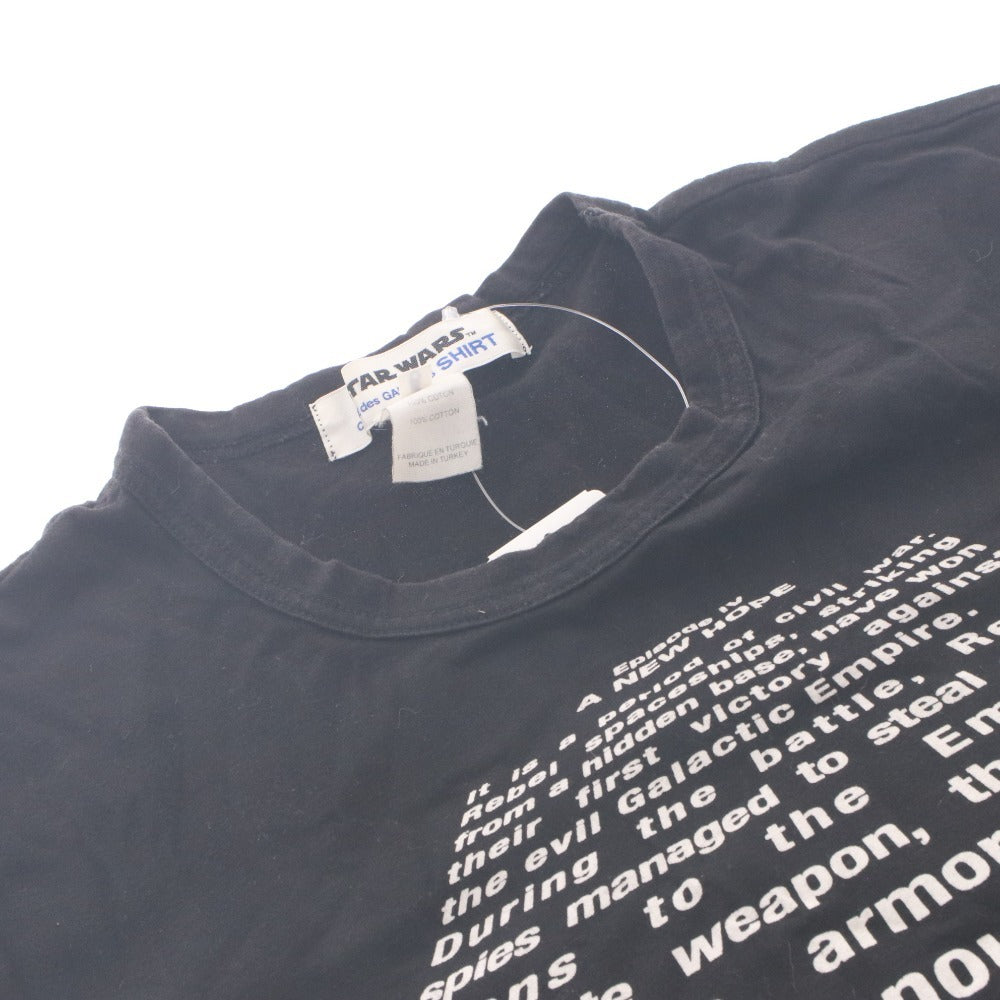 ■ COMME des GARCONS x STAR WARS コラボ 半袖Tシャツ トップス 別注 限定モデル スターウォーズ エピソード 4 新たなる希望 メンズ M 黒