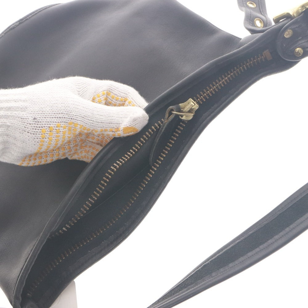 ■ COACH コーチ ショルダーバッグ 鞄 9953 オールドコーチ バケツ型 レザー 革 ゴールド金具 ヴィンテージ レディース ブラック 黒