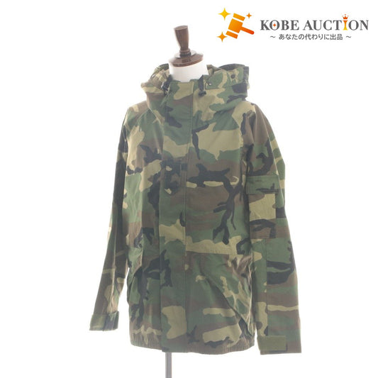 ■ 米軍 BARRIER WEAR製 90's ECWCS パーカー ミリタリージャケット ゴアテックス 迷彩柄 長袖 アウター フード メンズ M-S 黒カーキ系 等