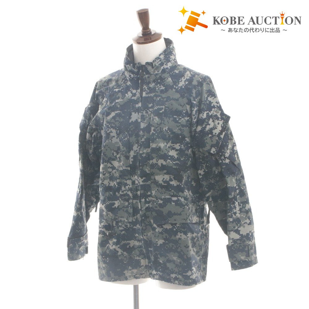 ■ US Navy US ECWCS Gore-Tex Working Parka Long Sleeve Outer Manufacturing/VALLEY APPAREL LLC Camouflage Pattern Men's S Navy, Gray