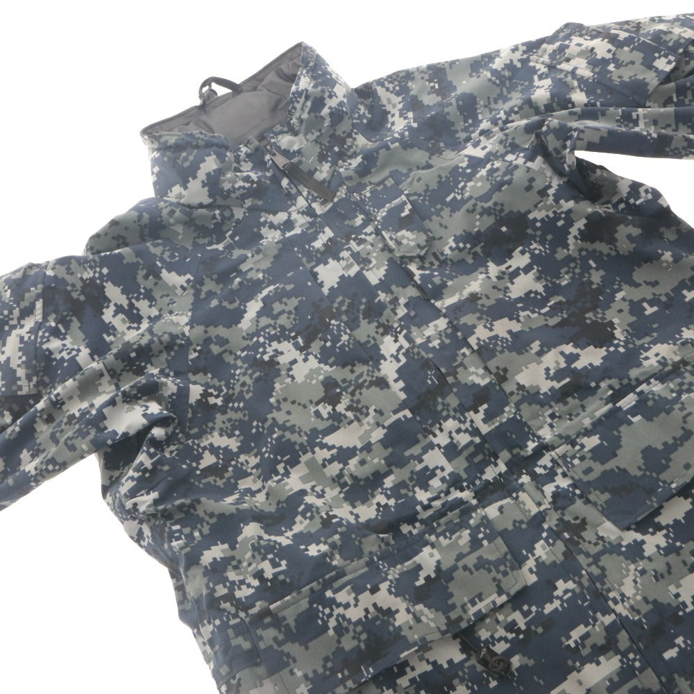■ US Navy US ECWCS Gore-Tex Working Parka Long Sleeve Outer Manufacturing/VALLEY APPAREL LLC Camouflage Pattern Men's S Navy, Gray