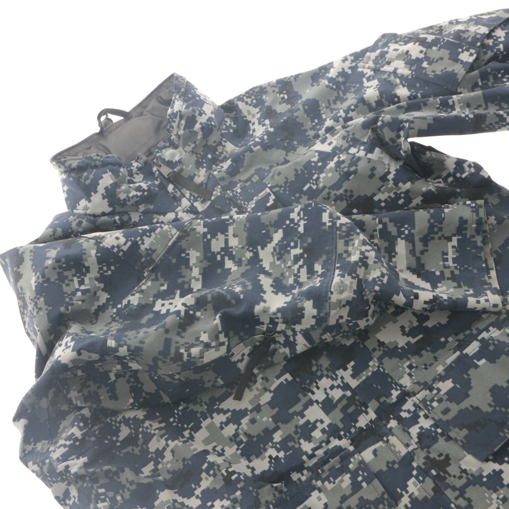 ■ US Navy US ECWCS Gore-Tex Working Parka Long Sleeve Outer Manufacturing/VALLEY APPAREL LLC Camouflage Pattern Men's S Navy, Gray