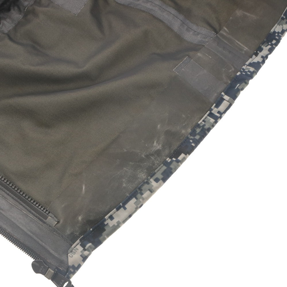 ■ US Navy US ECWCS Gore-Tex Working Parka Long Sleeve Outer Manufacturing/VALLEY APPAREL LLC Camouflage Pattern Men's S Navy, Gray