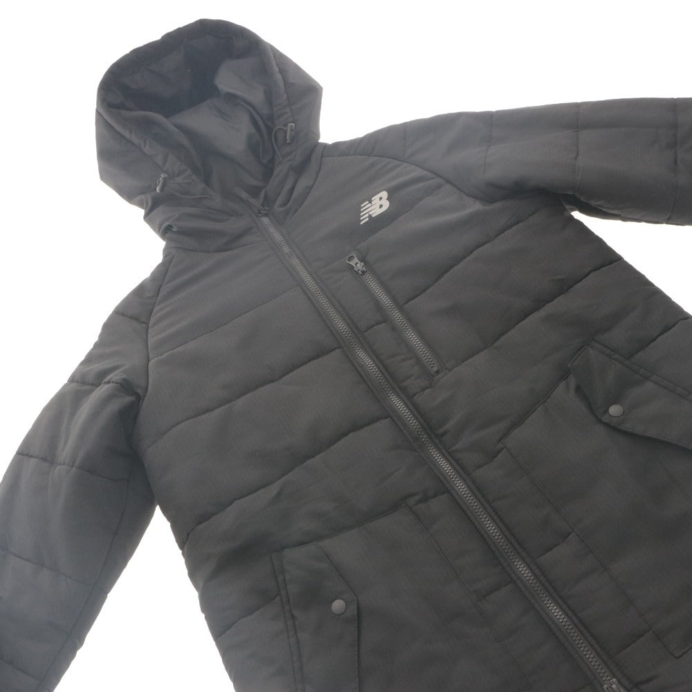 ■ NB New Balance Down Jacket Hoodie Long Sleeve Outerwear JMJL6919 Padded Hooded Hoodie Plain Zip-up Men's M Black