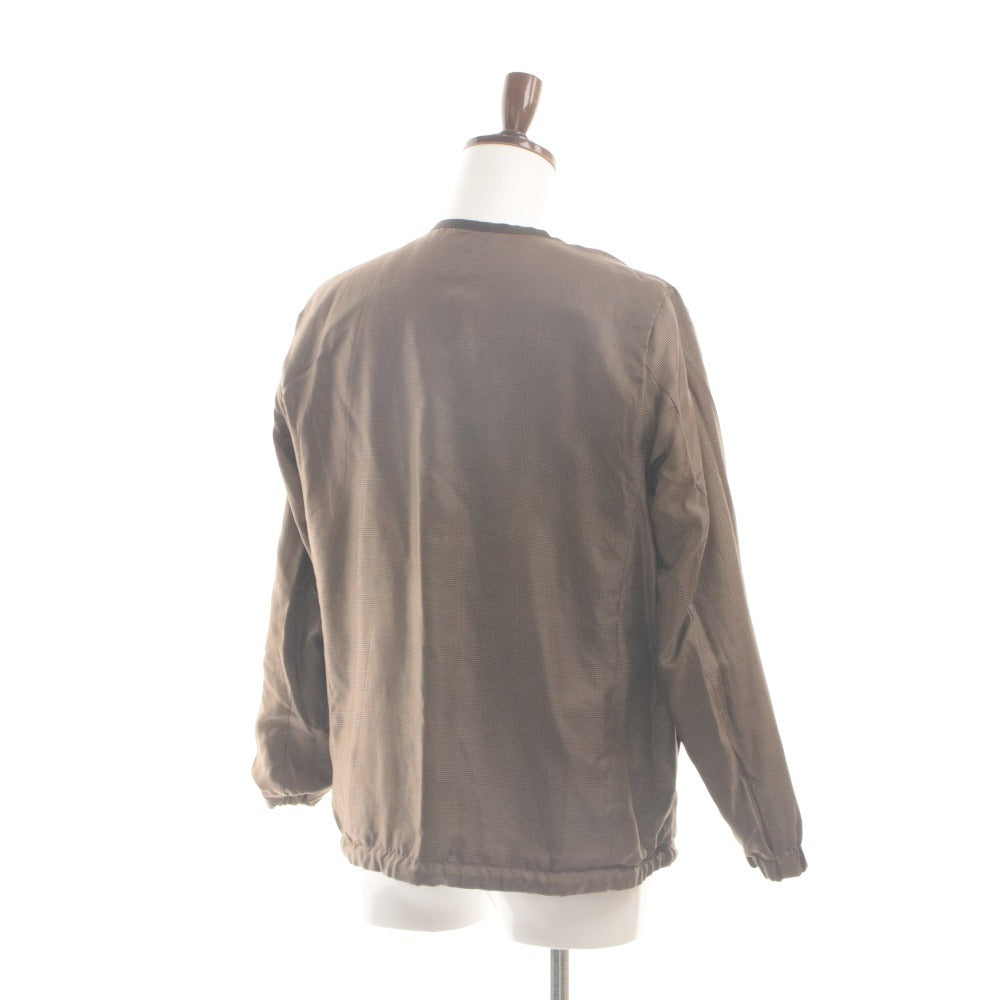 ■ WILD THINGS x nano・universe Exclusive Reversible Collarless Jacket Long Sleeve Outer Padded Men's S Gold Fuchsia Brown