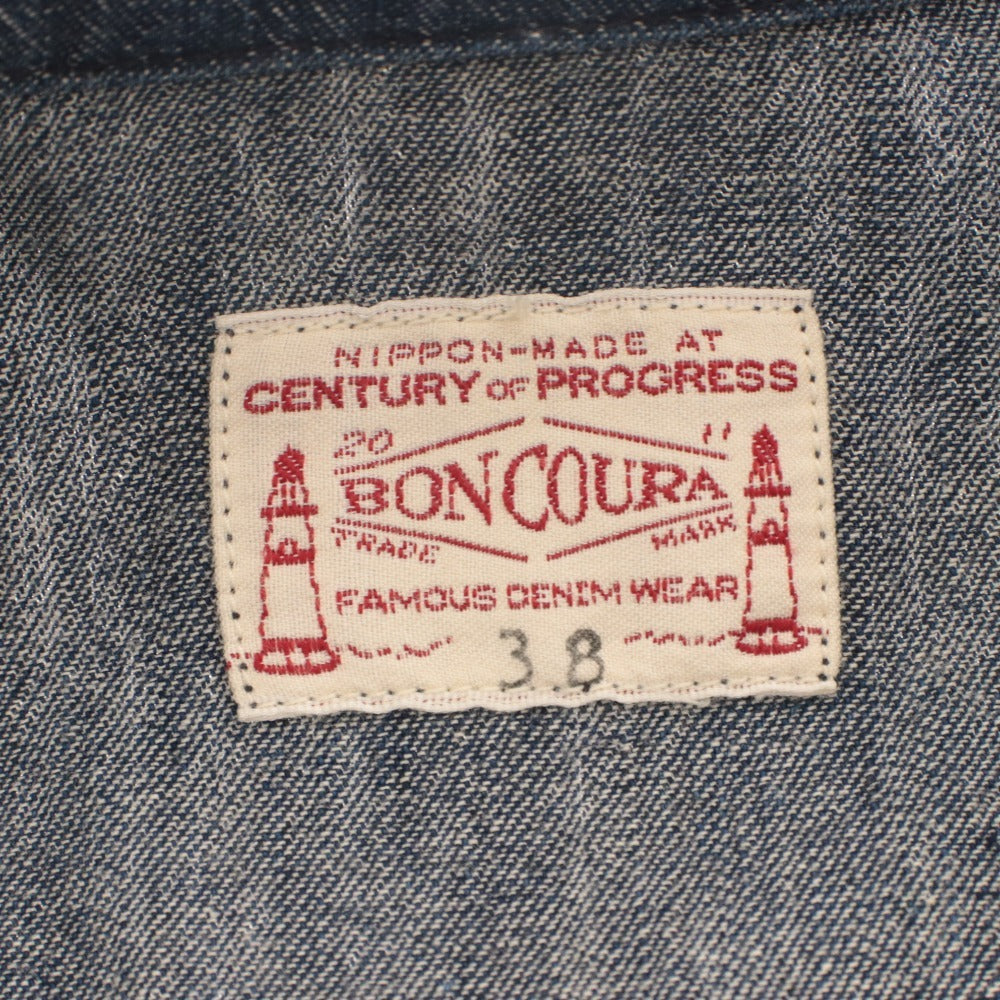 ■ BONCOURA Denim Jacket JUNGLE FATIGUE G-Jean Long Sleeve Outerwear Military US Army Combat Uniform Base Men's 38 (M~L equivalent) Navy