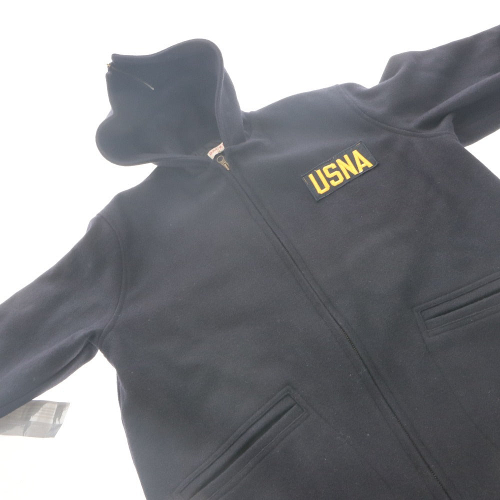 ■ Backers USNA Design Cadet Coat Hoodie Long Sleeve Outerwear Hooded Zip-up Appliqué Military Men's M Dark Navy