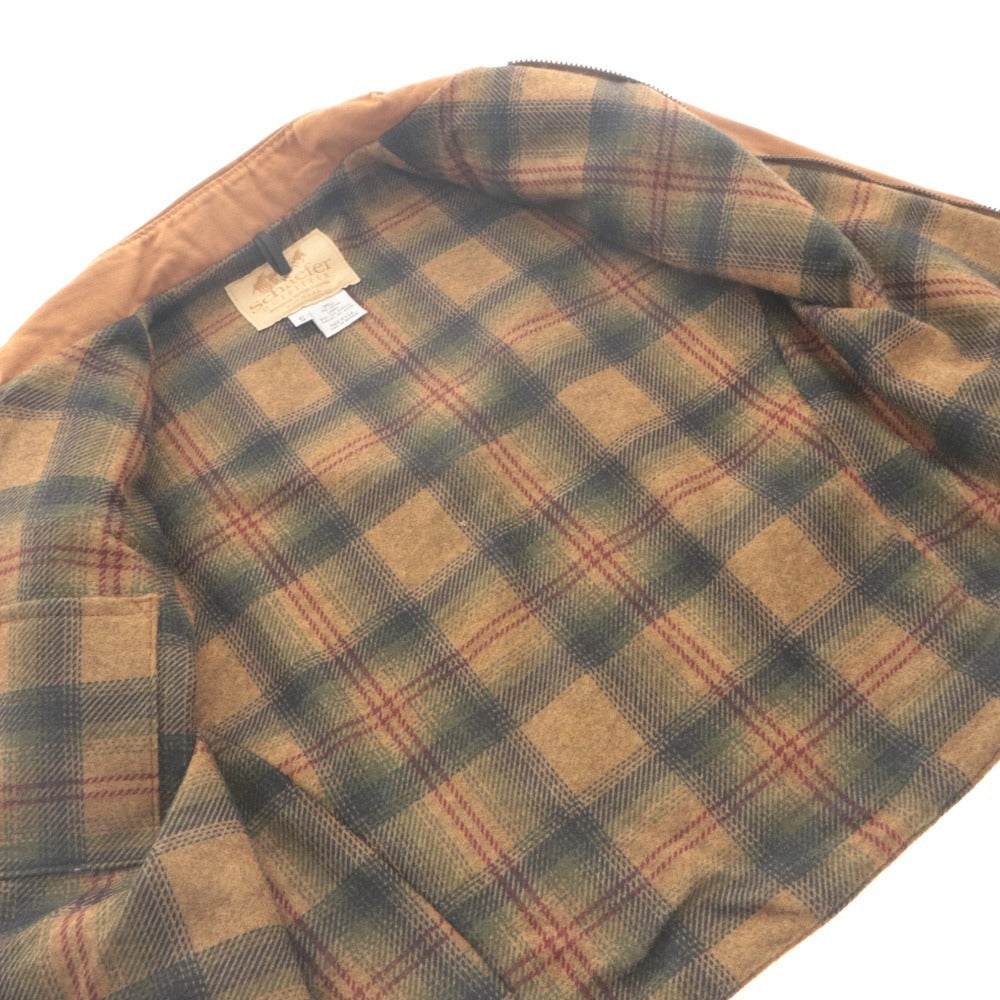 ■ Schaefer Outfitter Western Work Vest Jacket Outerwear Mid-Layer Collar Zip-up Made in U.S.A. Men's S Light Brown