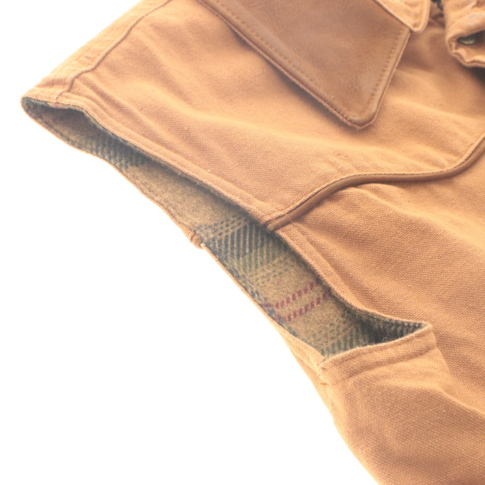 ■ Schaefer Outfitter Western Work Vest Jacket Outerwear Mid-Layer Collar Zip-up Made in U.S.A. Men's S Light Brown
