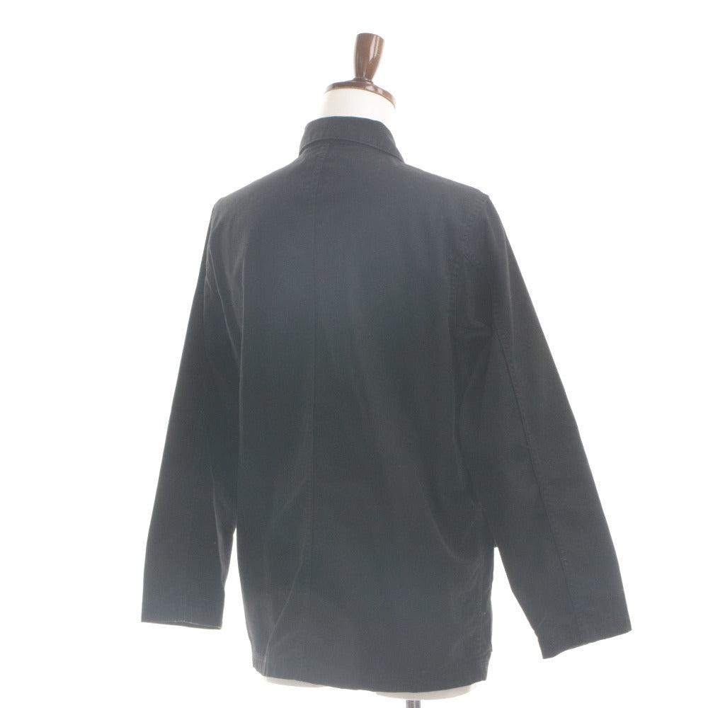 ■ DEPT Work Jacket Military Safari Long Sleeve Outer ORIGINAL WEAR Collar Front Buttons Chest Pockets Cotton Men's S Black