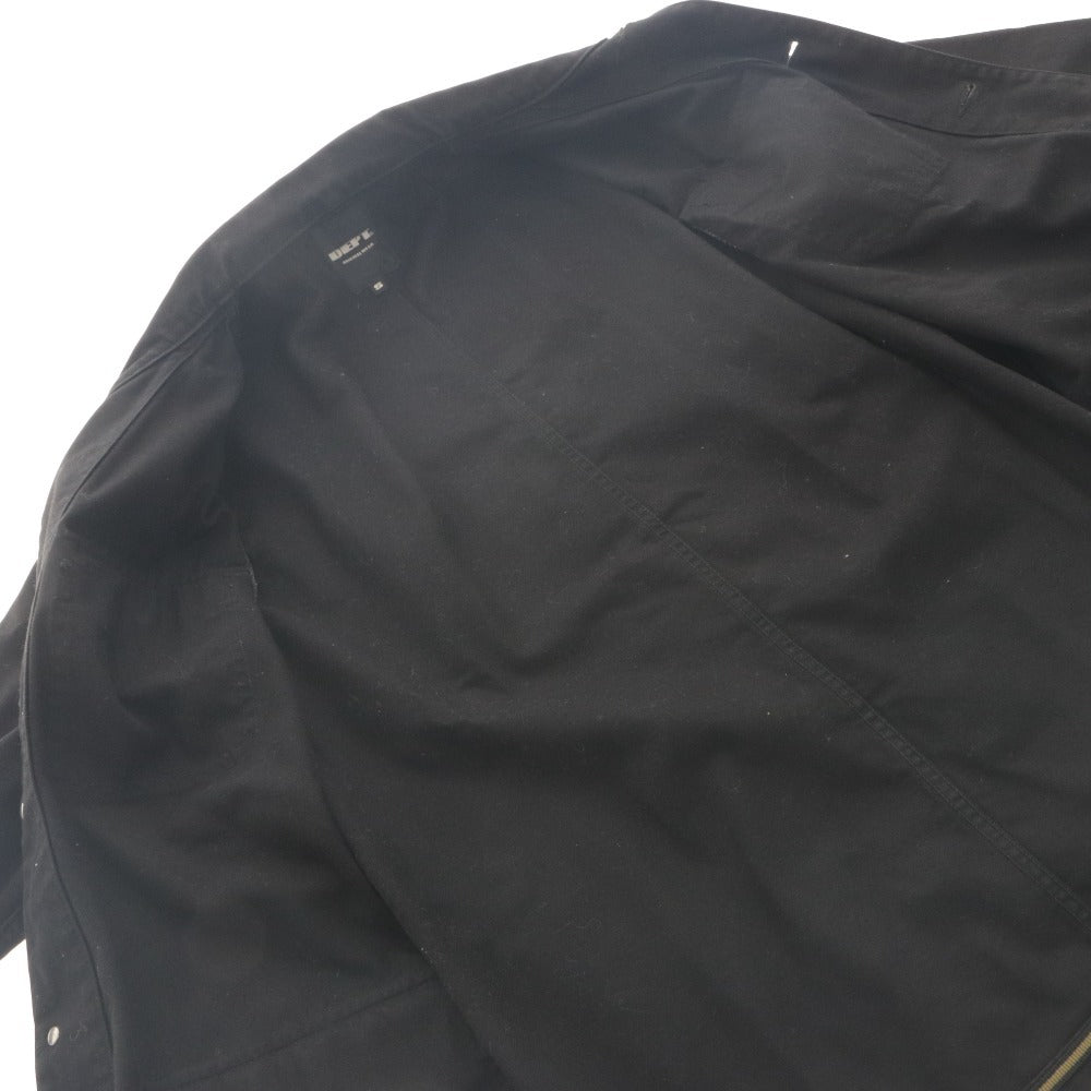 ■ DEPT Work Jacket Military Safari Long Sleeve Outer ORIGINAL WEAR Collar Front Buttons Chest Pockets Cotton Men's S Black