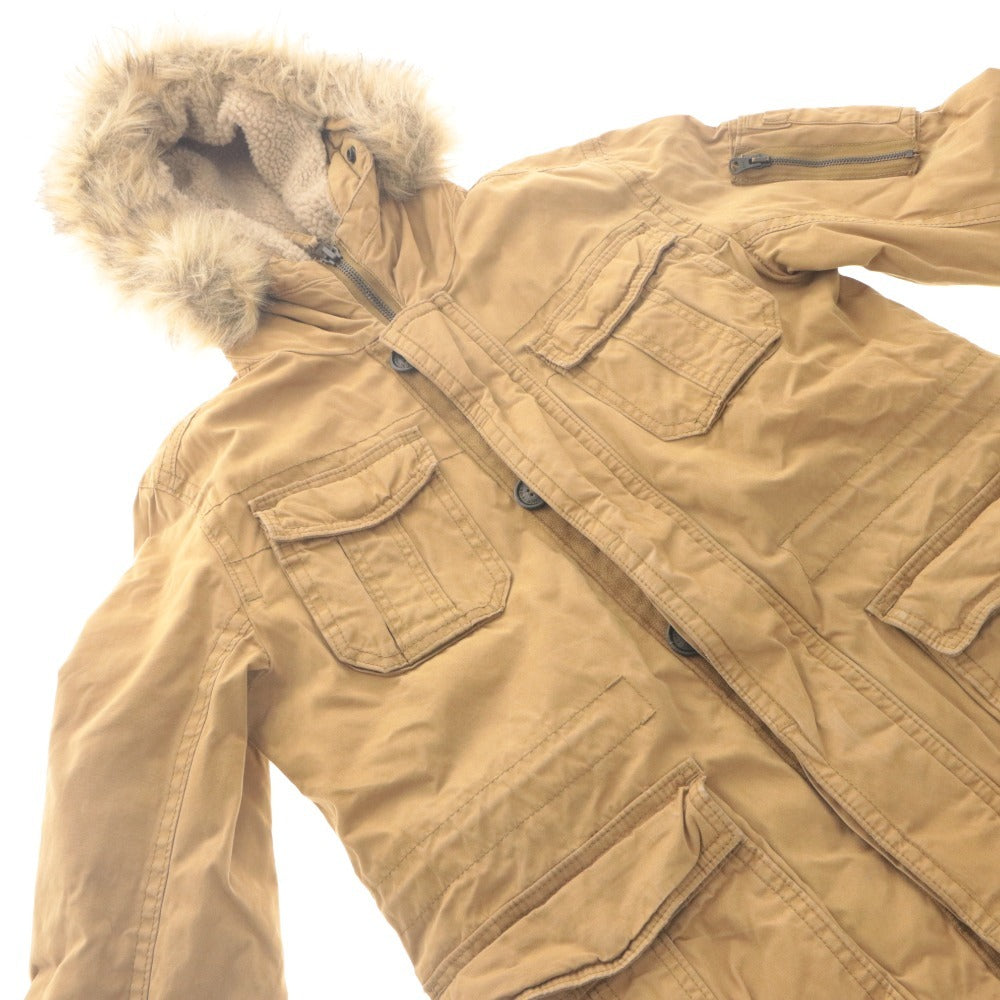 ■ American Eagle Outfitters Mod Coat Military Jacket Long Sleeve Outerwear Hooded Zip-up Men's US/XS Beige