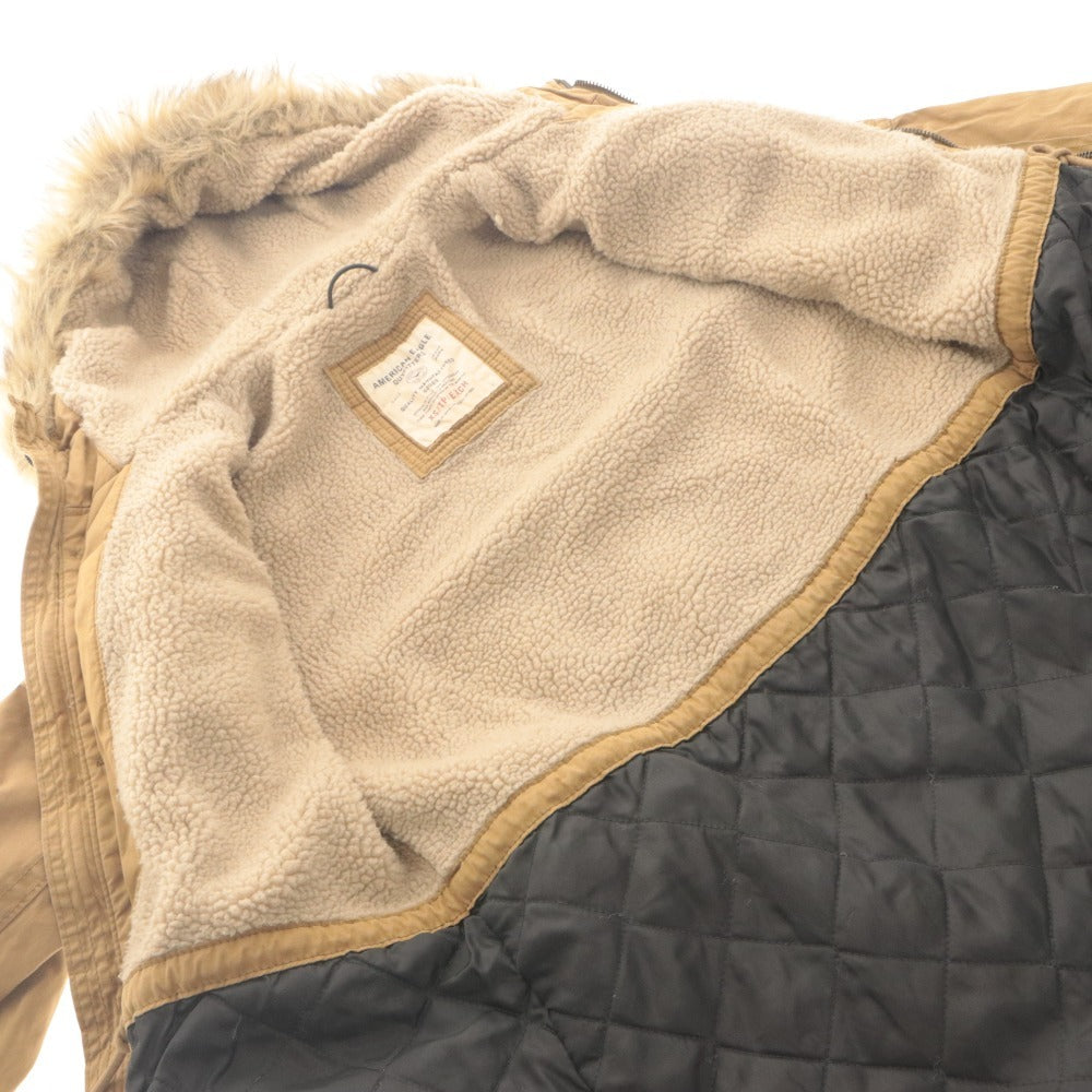 ■ American Eagle Outfitters Mod Coat Military Jacket Long Sleeve Outerwear Hooded Zip-up Men's US/XS Beige