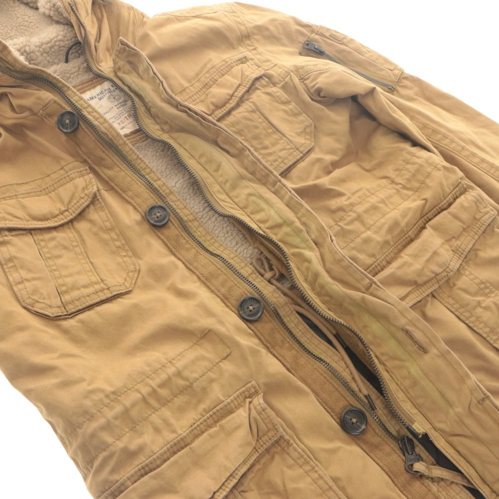 ■ American Eagle Outfitters Mod Coat Military Jacket Long Sleeve Outerwear Hooded Zip-up Men's US/XS Beige