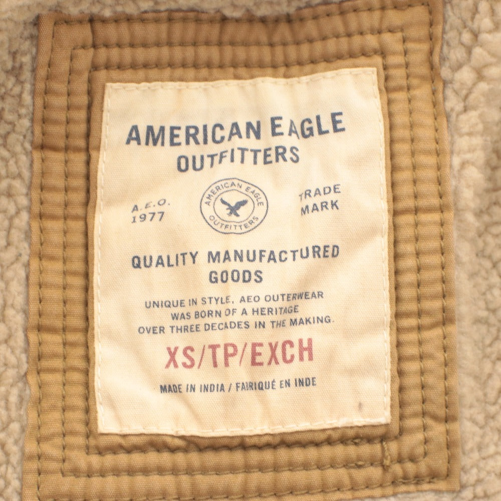■ American Eagle Outfitters Mod Coat Military Jacket Long Sleeve Outerwear Hooded Zip-up Men's US/XS Beige