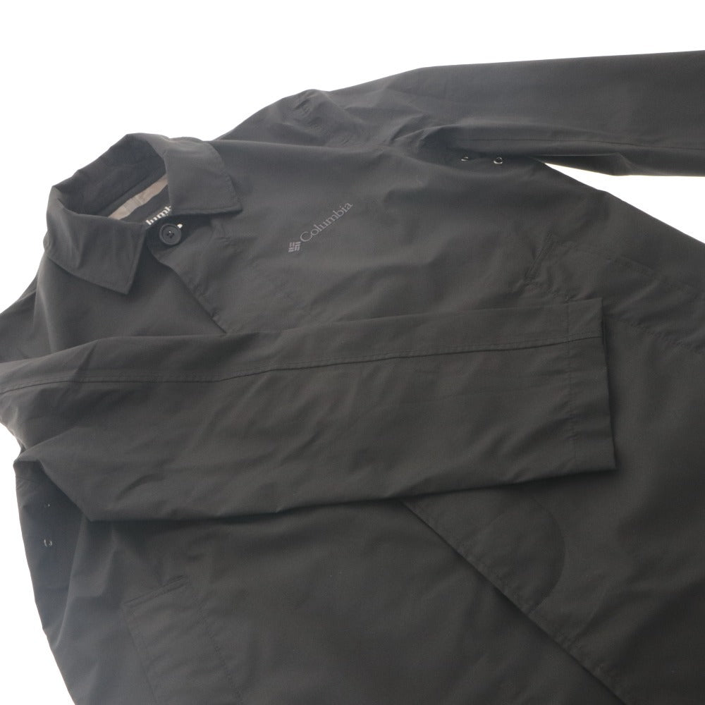 ■ Columbia Tangent Jacket Raincoat Long Sleeve Outerwear PM3943 Waterproof Rain Gear Casual Men's S Black with Pouch