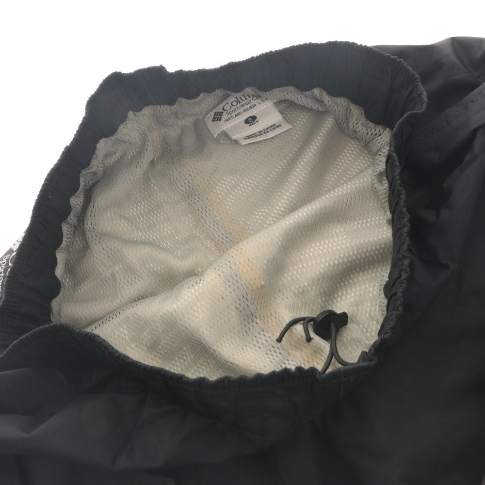 ■ Columbia TITANIUM Nylon Pants - Windbreaker Pants - Outdoor Bottoms PM8660 - Long Length - Embroidered Logo - Men's S - Black